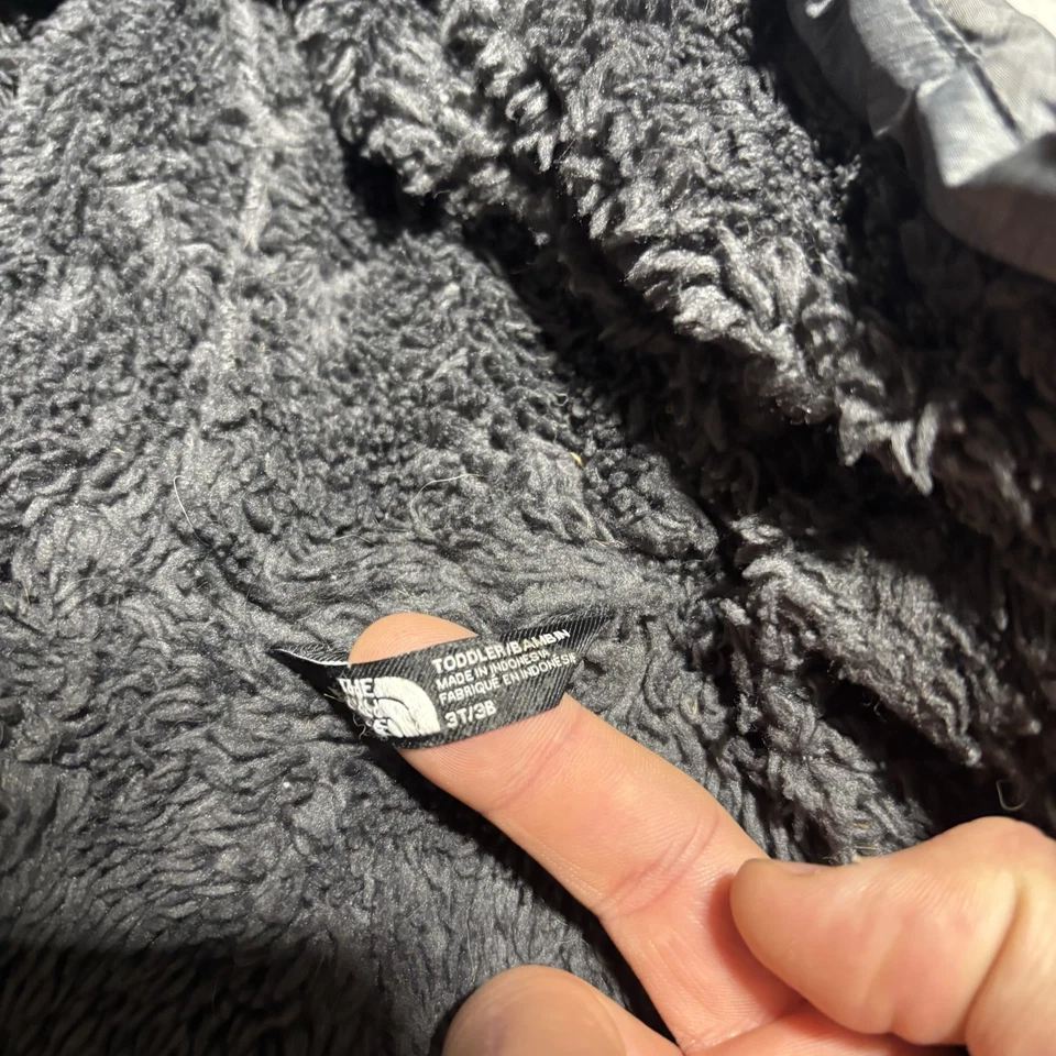 Chaqueta acolchada The North Face para niño 3T gris 550 relleno de plumón invierno cremallera completa con capucha* Foto 3 de 4