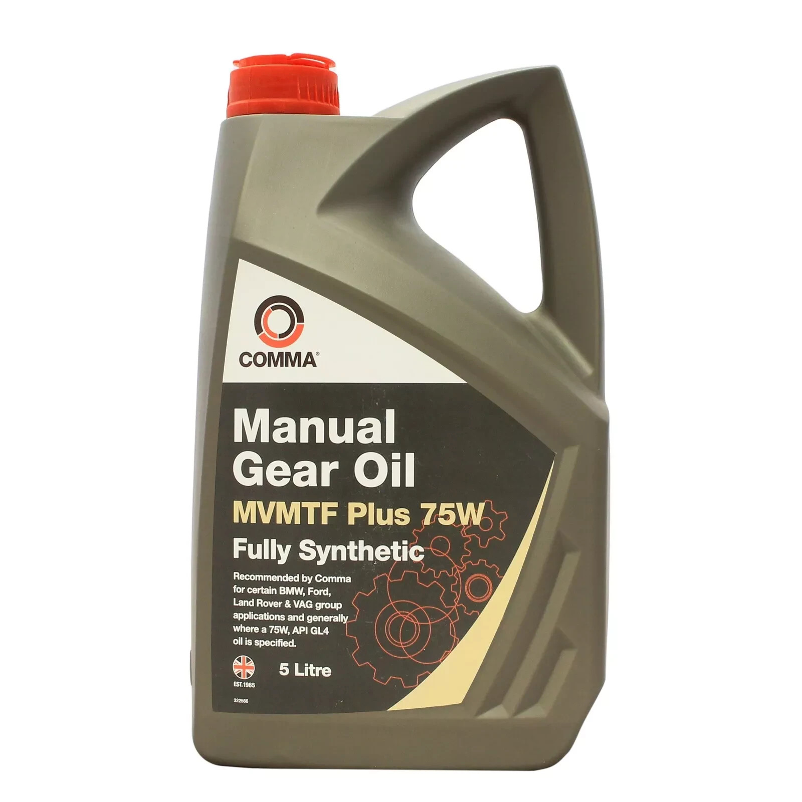 Comma MV MTF Plus 75w Fully Synthetic Manual Transmission Fluid - 5 Litres 5L