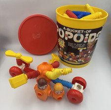 Vintage Popoids Bucket of Popoids 80 Pc Build...