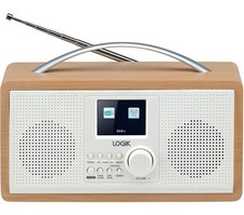 LOGIK L45DABW23 Portable DAB+/FM Radio -in White & Brown
