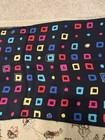 Echo Silk Black Scarf With Colorful Squares — photo 5