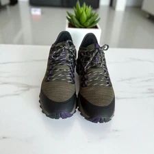 Womens Merrell Moab Flight Trail Running Shoes Olive Green Purple Size 9.5