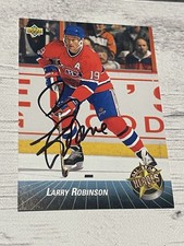 Larry Robinson Signed Card Upper Deck All Star Heroes JSA COA IP Auto Canadiens