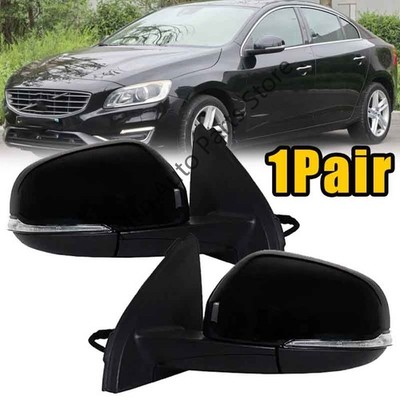 1Pair For Volvo S60 V60 2011-2018 Side Door Rearview Mirror Heated Folding 9Pin