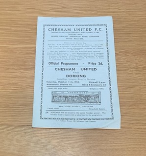 1958 Chesham United V Dorking Reserve Division