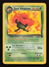 Dark vileplume 30/82 non holo rare team rocket vintage WOTC pokemon card