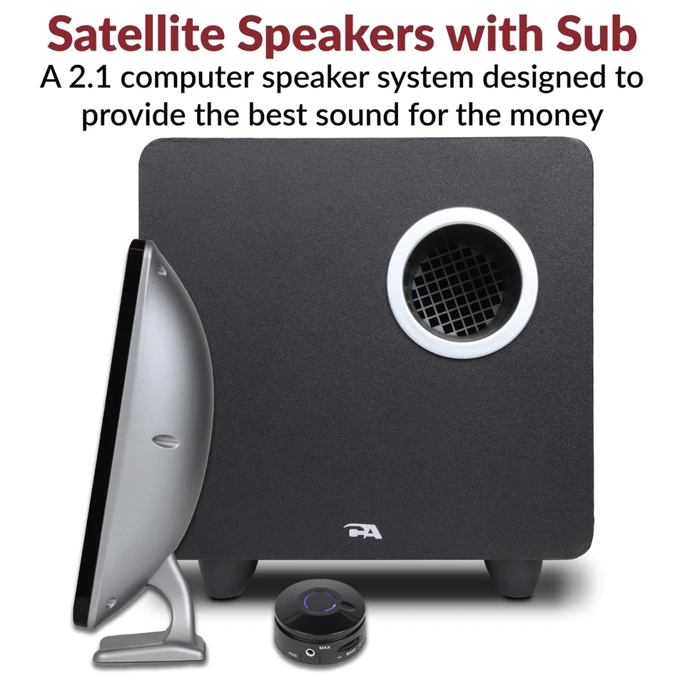 CA-3610 2.1 Multimedia Speaker System with Subwoofer, Perfect Computer Speake... - Image 2 of 4