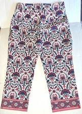 Ann Taylor Loft Pants 12P Marisa Floral Pink Blue White The Riviera Pant NEW