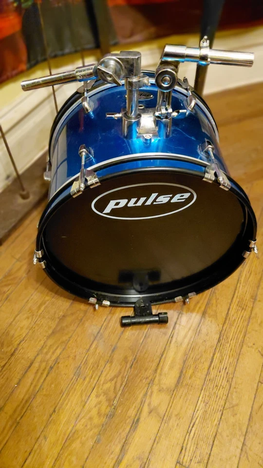 PULSE JR. , Metallic Cobalt Blue Wrap.   16" B.D., 13" F.T., 8" , 10" Rack toms - Image 4 of 4