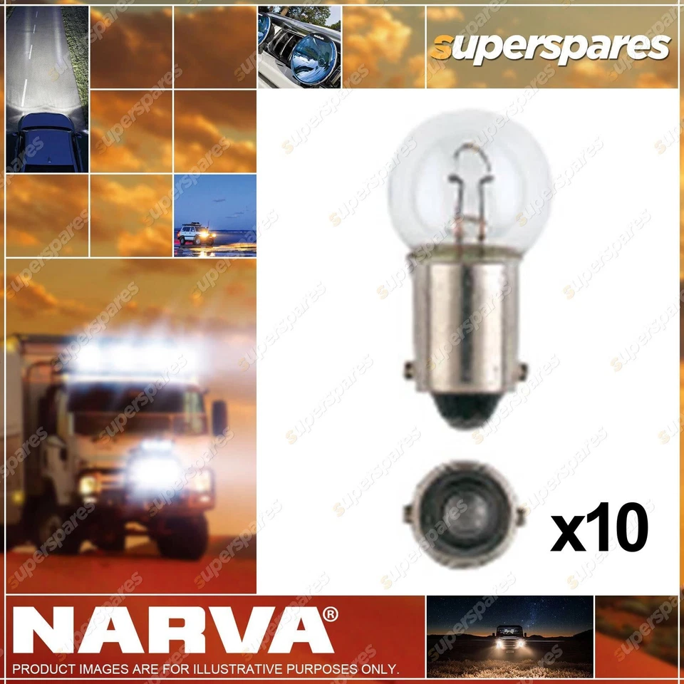 Narva Instrument Licence Plate Globe 6W Ba9S G14.5mm 12 Volt 47989 Box of 10
