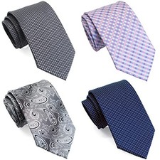 Extra Long Ties for Men Big and Tall, 63 or 70 inch 63"-XL Blue/Gray/Purple