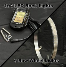 Gold Bundle Switchback - 104 LED Rock Lights 6 Row Wheel Lights