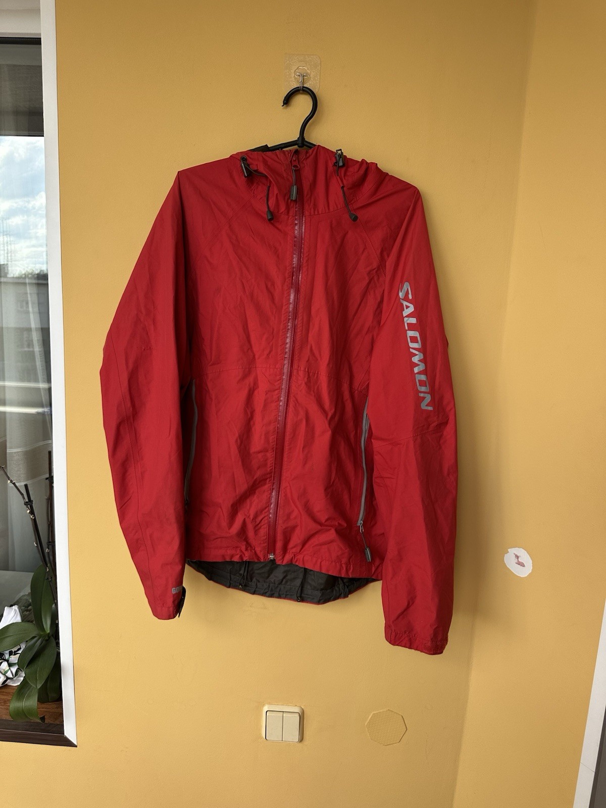 giacca salomon gore tex paclite rossa uomo taglia M L