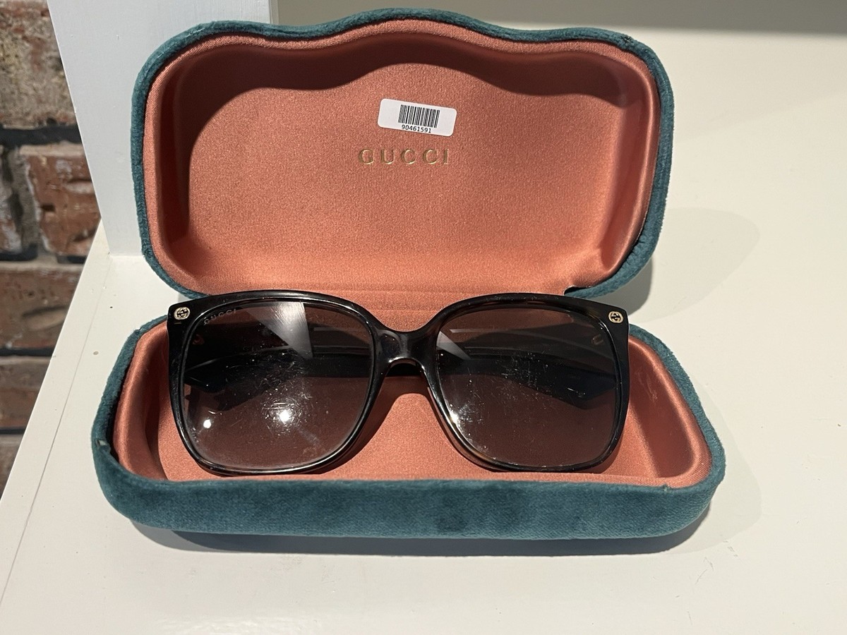 GUCCI GG0022S 003 Havana Womens Square Gradient Sunglasses  display picture 1