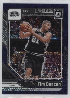 2024 Donruss Optic Legends Fast Break Purple Prizm 3/99 Tim Duncan #248 HOF v9t