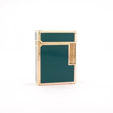 Vintage ST Dupont Line 1 1S BR Lighter Green Lacquer. Laque de Chine. France