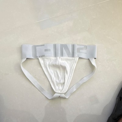C-IN2 Core Men's Jockstrap Underwear White Cotton Jersey Solid Stretch Size M