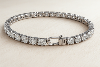 #ad Elegant Luxury Certified Treated Diamond Bracelet 7 Ct in 14K White Gold $339.15
