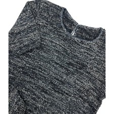 FRENCH RAGS Women's Sparkle Knit Short Sleeve Top Made in USA MP M petite