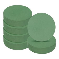 Floral Foam Block Round 6.5 x 1.5 Inch Dry or Wet Flower Foam Bricks, Pack of 6