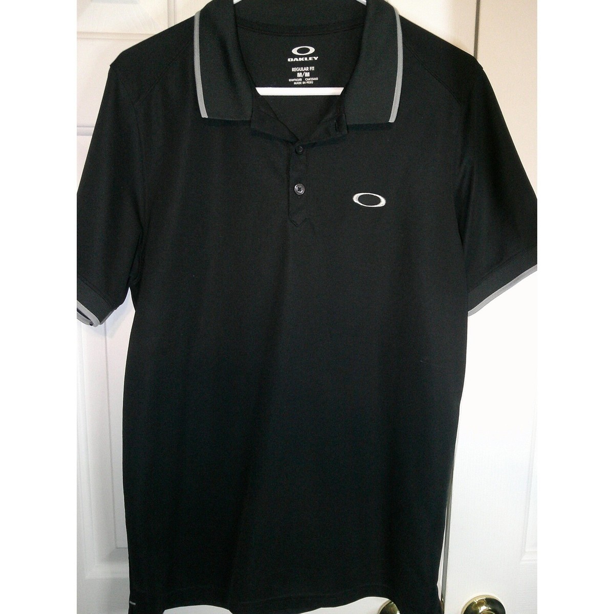Vintage Oakley Golf Polo Shirt Longaberger Golf Club Black 
