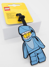 Lego Minifigura TRAJE DE TIBURÓN GUY Bolsa de Silicona Etiqueta de Equipaje Nuevo con Etiquetas