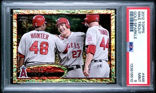 PSA 9 - 2012 Topps - Mike Trout #446 Gold Sparkle