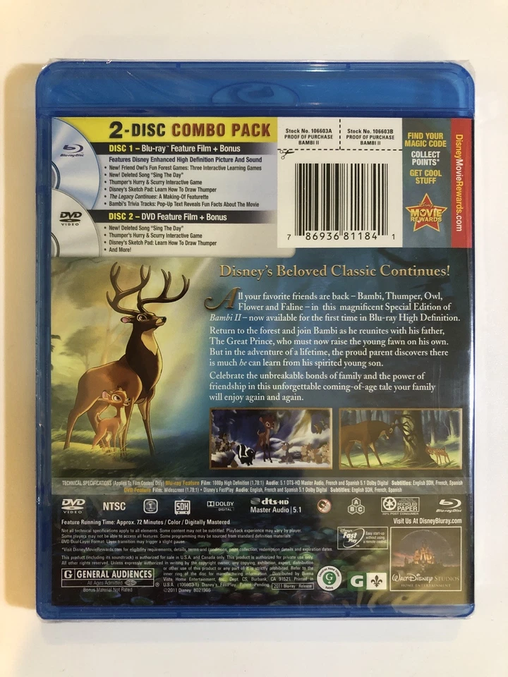 Disney Bolt 3D (Blu-ray 3D , 2010) NEW SEALED Foto 2 de 2