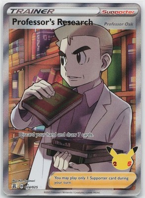 Professor's Research (Full Art) Holo Ultra Rare Celebrations 024/025 NM