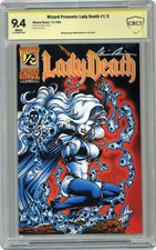 Lady Death Wizard 1/2 #1/2 CBCS 9.4 Witnessed Sig 1994 19-3FAF6EC-082