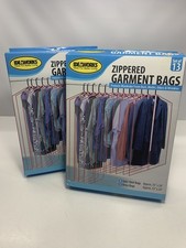 Set of 13 Piece Zippered Garment Bags Protect Clothes Storage X2