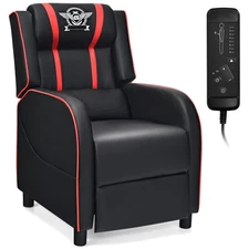 Adjustable Massage Gaming Recliner Sofa with Side Pockets - Modern Design