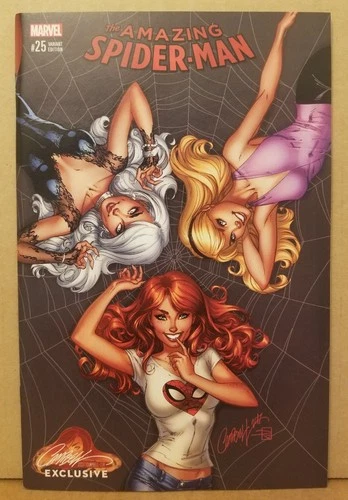 AMAZING SPIDER-MAN #25 COVER B J. SCOTT CAMPBELL VARIANT 2017 VF+ 8.5 RANGE
