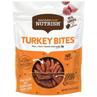 Rachael Ray Nutrish Turkey Bites Dry Dog Treats, Turkey & Hickory Smoke Bacon
