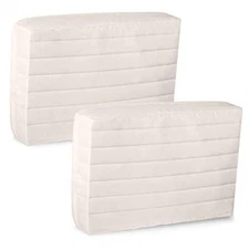  2 Pieces Indoor Air Conditioner Cover White Double Insulation AC Cover with 