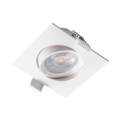LED Einbaustrahler 7W Eckig Weiß Dimmbar Schwenkbar 3CCT Spot 650lm 68mm Einbau - Bild 1 von 4