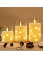 Led  Flameless Flickering Candles Light, Battery Operated Indoor/Outdoor Use
