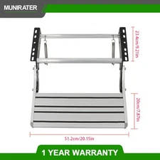 RV Camper 2 Step Platform Steps Stair Anti-Slip Aluminum Pull Out Retractable