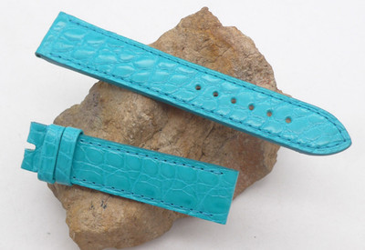 Original Chopard Leder Armband blau für Falt- und Dornschließe 19/17mm