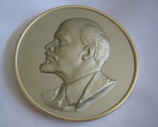 1960s Soviet Era Table Top/Wall Plaque Vladimir Lenin (1870-1924) N Sokolov 10cm