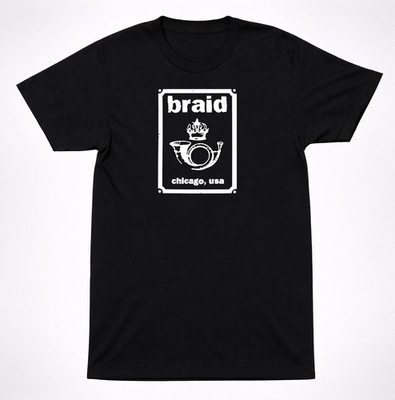 Braid Chicago USA Logo T-Shirt Midwest Emo Indie Rock Band Graphic Tee