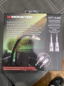 Monster Prolink Performer 600 Speaker Cable: 12 ft, Straight 1/4 Plugs, Guitar