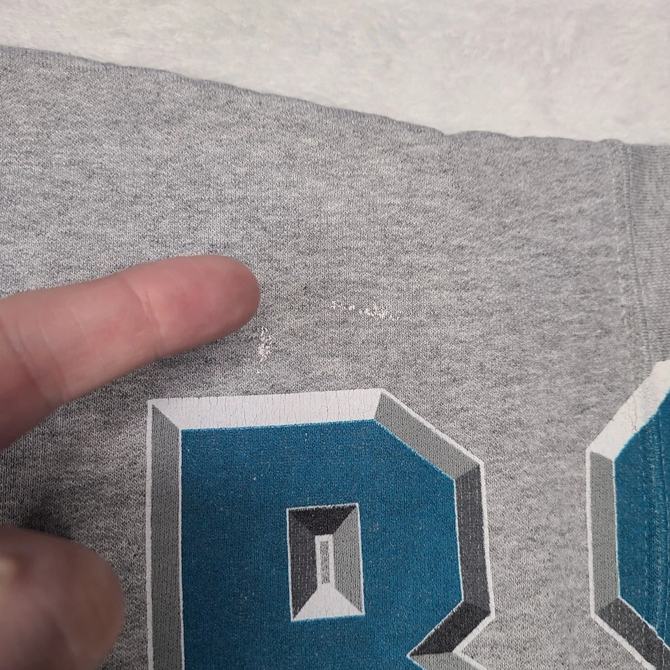 Sudadera vintage 1998 Riddell Jacksonville Jaguars deletreada cuello redondo talla grande Foto 4 de 4