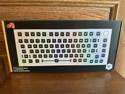 Glorious GMMK Pro White Ice Barebones 75% Mechanical Keyboard ANSI RGB Hot-Swap