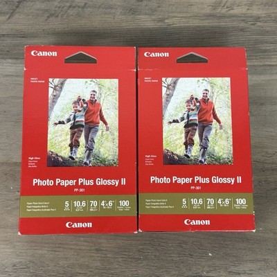 Canon PP-301- Photo Paper Plus Glossy II 4x6  2 boxes 100 ct. each unopened