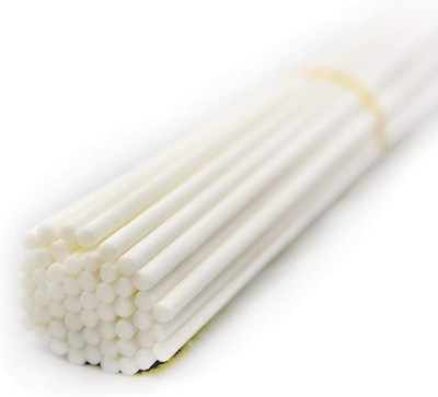 Ougual 50 Stück Faser Schilf Diffusor Ersatzstäbchen für 20 cm x 4 mm, weiß 