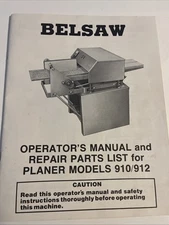 Foley Belsaw 910 912 Wood Planer Moulder Owner Operators Repair Parts Manual Saw