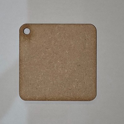 50 mm MDF Formen | 3 mm stark | Quadrat | Kreis | Schlüsselanhänger Rohlinge