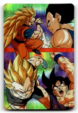 Dragon Ball GT Super Rare Foil Sticker Cards Vintage - Goku Vegeta