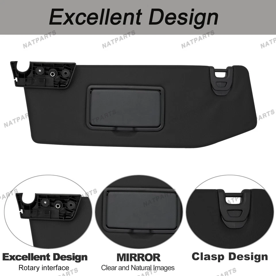 Left Sun Visor W/O Light for18-23 JeepWrangler 20-23 JeepGladiator 6CD22TX7AN - Image 3 of 4